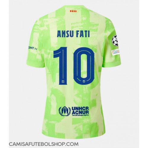 Camisa de time de futebol Barcelona Ansu Fati #10 Replicas 3º Equipamento 2024-25 Manga Curta